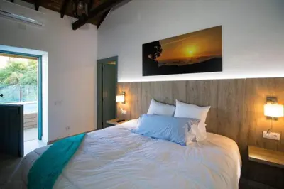 Cama o camas de una habitación en Casa Mica naturaleza y relax