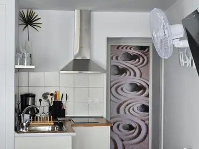 Una cocina o zona de cocina en El Caramelito 2 Estudio con cama abatible