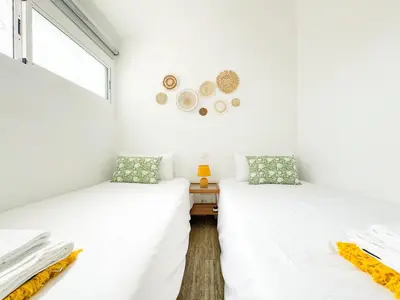 Cama o camas de una habitación en Dunes House by CanaryScape