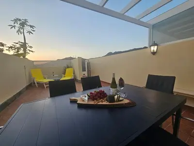 Plano de Cozy home with terrace and access to swimming pool