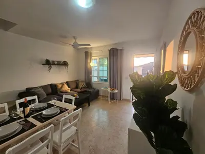 Zona de estar de Cozy home with terrace and access to swimming pool