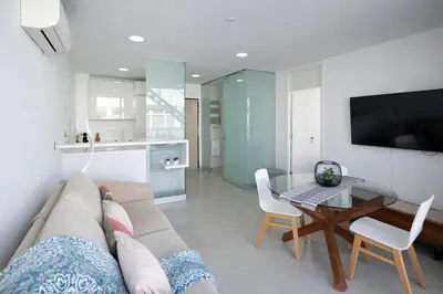 Una televisión o centro de entretenimiento en Fisher penthouse