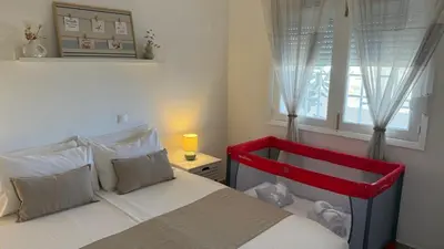 Cama o camas de una habitación en Beach Apartment Miramar