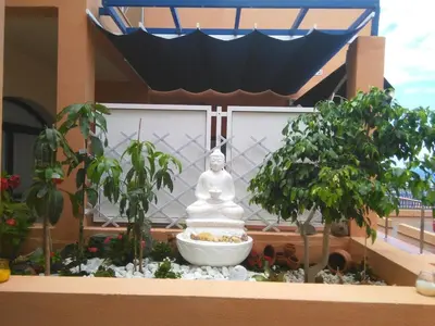 Jardín al aire libre en Precioso Apt Playa Taurito Mogan