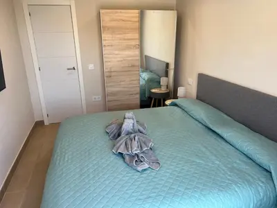 Cama o camas de una habitación en Ocean view sunset balcony - near Anfi del Mar