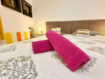 Cama o camas de una habitación en Rooms La Laja 2