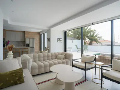 Zona de estar de Las Burras Ocean Front Views