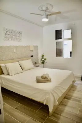Cama o camas de una habitación en Modern Flat 6 pax Las Canteras