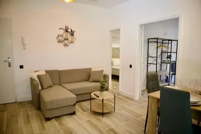 Zona de estar de Modern Flat 6 pax Las Canteras