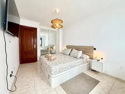 Cama o camas de una habitación en Brisa de mar canteras