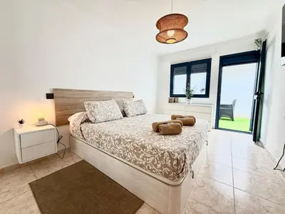 Cama o camas de una habitación en Brisa de mar canteras