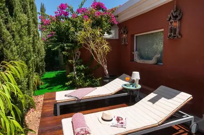 Jardín al aire libre en Bungalow Melocotones Maspalomas Golf