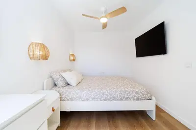 Cama o camas de una habitación en Guanabara Sunset