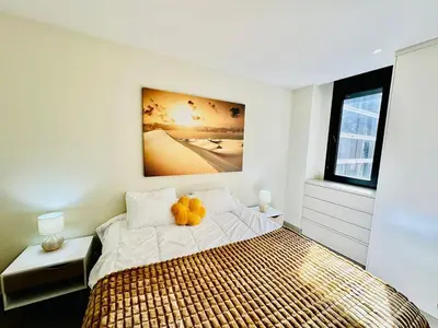 Cama o camas de una habitación en Casa de la playa