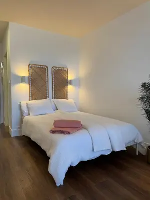 Cama o camas de una habitación en Sol y Sea Holiday Homes Tobago