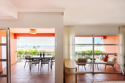Un balcón o terraza de Apartamento en Pasito Blanco PTOM11