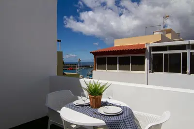 Un balcón o terraza de Estudio con terraza en Arguineguín LA SAL 3
