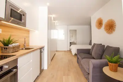 Una cocina o zona de cocina en Estudio con terraza en Arguineguín LA SAL 3