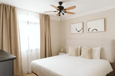 Cama o camas de una habitación en Playa del Cura Ocean View Apt