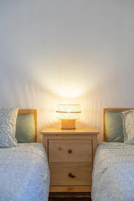 Cama o camas de una habitación en Villa Finca Rural Santa Cristina with Views