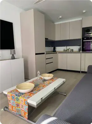 Una cocina o zona de cocina en 7 building Aloe - Lovely Apartment, Wifi gratis Central near dunes G