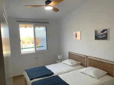 Cama o camas de una habitación en Malvasía beach