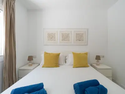 Cama o camas de una habitación en Cozy house with private jacuzzi Maspalomas