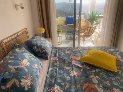 Cama o camas de una habitación en Mogán Vista Bonita