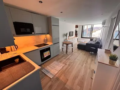 Zona de estar de Luxury Ocean View Patalavaca Apartment