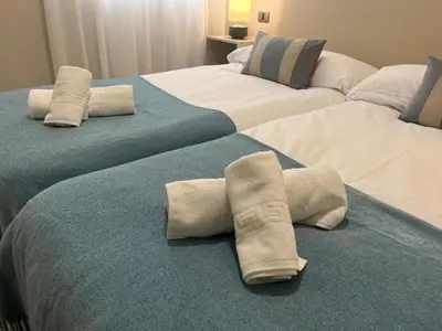 Cama o camas de una habitación en Hola La Fuente