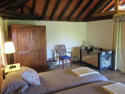 Cama o camas de una habitación en Vivelorural Casa El Balcón, Santa Brígida