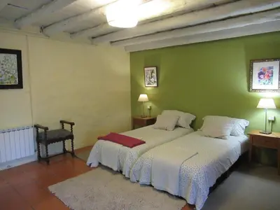 Cama o camas de una habitación en Vivelorural Casa El Balcón, Santa Brígida