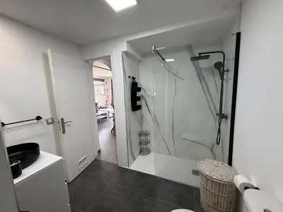 Un baño de Bungalow Vista Dorada