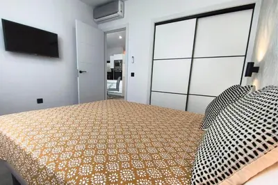 Cama o camas de una habitación en Fontanales Beach Flat