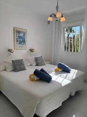 Cama o camas de una habitación en Relax Rocas Rojas
