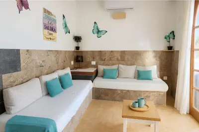 Cama o camas de una habitación en Bungalow Golf Splash Park