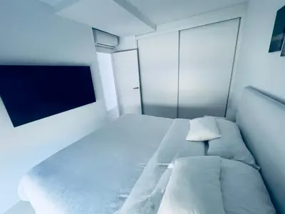 Cama o camas de una habitación en Modern Concept, Seaside Apartment