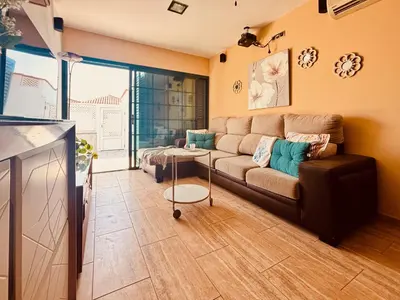 Zona de estar de Click&Guest - Tropical Horizon Escape in Maspalomas