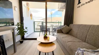Zona de estar de Carolina apartment, two bedrooms with air conditioning and a fully equipped kitchen, close to the beach and shopping center