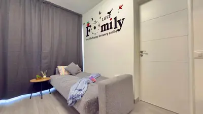 Cama o camas de una habitación en Carolina apartment, two bedrooms with air conditioning and a fully equipped kitchen, close to the beach and shopping center