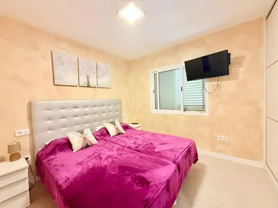 Cama o camas de una habitación en Los Tunos Maspalomas Garden House