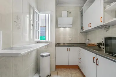 Una cocina o zona de cocina en Leo's House Las Canteras 1BR