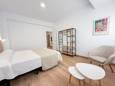 Cama o camas de una habitación en City Beach Las Canteras