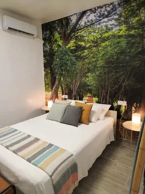 Cama o camas de una habitación en La Herbolera Vv Apartamento