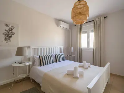 Cama o camas de una habitación en Casa del Arrecife