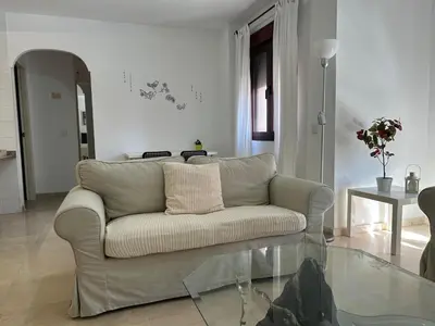 Zona de estar de SOL y MAR Las Canteras con PARKING GRATIS