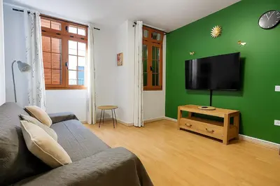 Una televisión o centro de entretenimiento en Vegueta Canary Suite