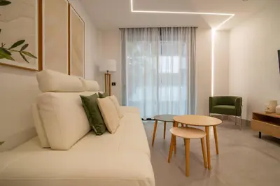 Zona de estar de ¡Despierta junto al mar en Tamaima Suite!