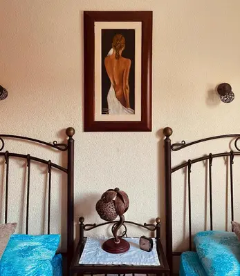 Cama o camas de una habitación en Fresh Flat with Terrace in Puerto Rico