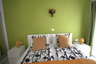 Cama o camas de una habitación en Sonja Apartman